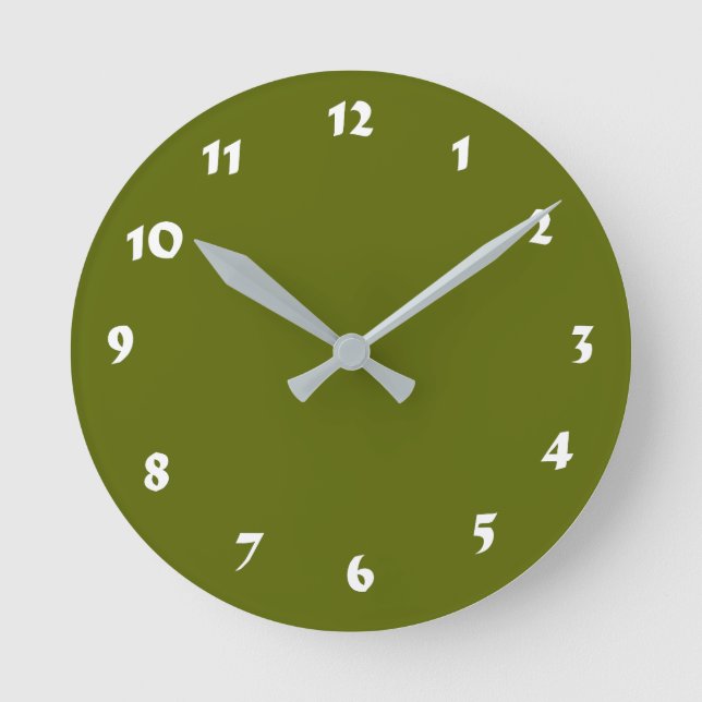 12 opciones numéricas para elegir del reloj verde  (Anverso)