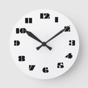12 opciones numéricas para elegir desde reloj blan