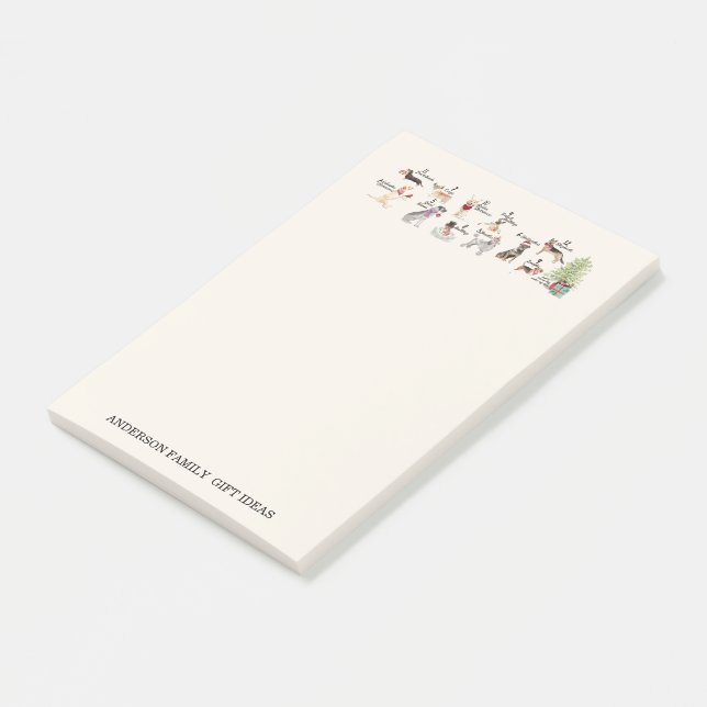 12 perros del navidad en notas de las bufandas de (En perspectiva)