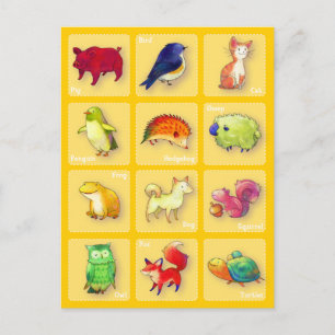 12 Postal de animales (Personalizable)