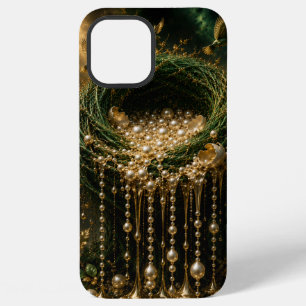 12 Pro Max Funda para iPhone de cascada de perla de nido esme