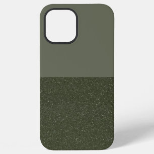 12 Pro Max Funda para iPhone de textura dividida en verde mus