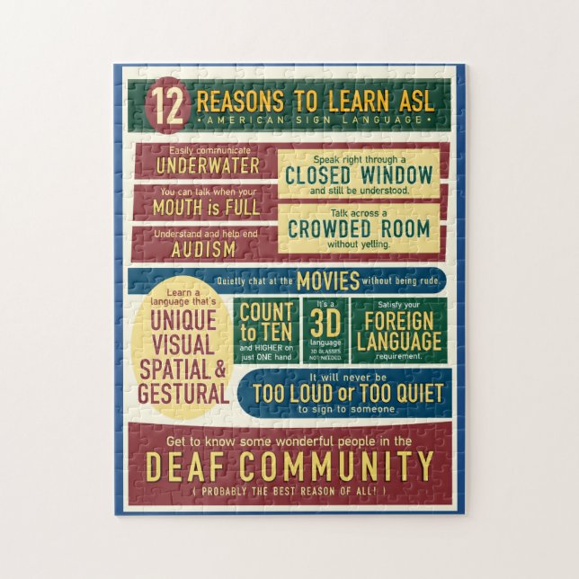 12 razones para aprender el ASL. Rompecabezas (Vertical)