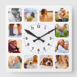 12 Reloj de pared blanca redondeado con foto