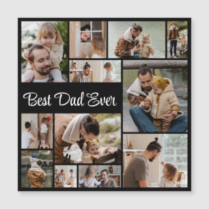 12 Tarjeta Magnética del Mejor Papá De Collage de