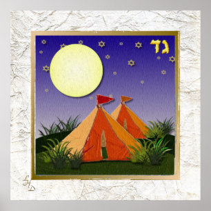 12 Tribus de Israel Gad Arte Impreso Póster
