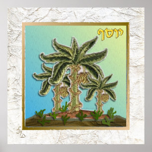 12 Tribus de Israel José Impresión Artística Poste