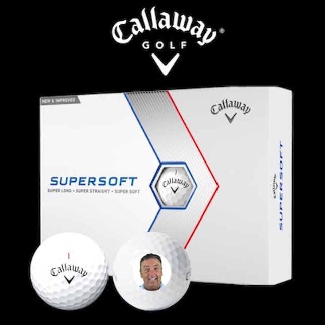 12 x Pelotas de Golf Callaway Supersoft Personaliz (Box of 12 Callaway Supersoft custom photo golf balls.)