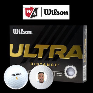 12 x Wilson Ultra 500 Pelotas de Golf Personalizad