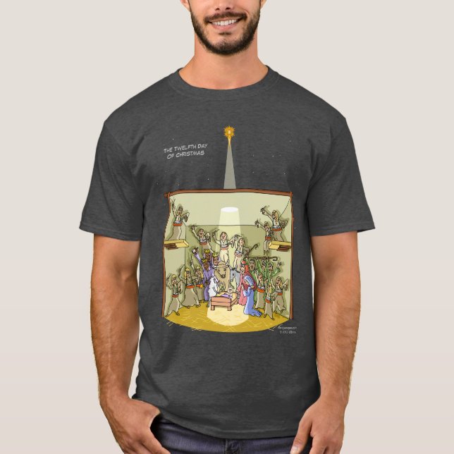 12mo Día de camiseta del navidad (12 baterías) (Anverso)