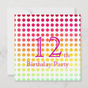 12mo Invitación de la fiesta de cumpleaños