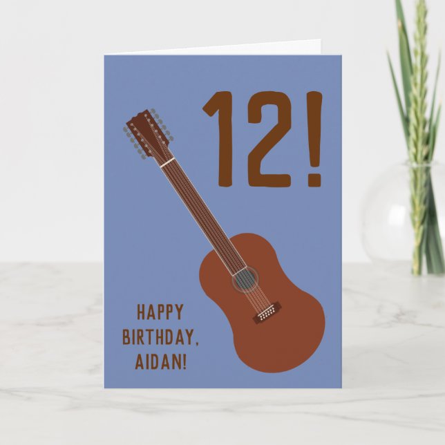 12mo Tarjeta de la guitarra de la secuencia del (Anverso)