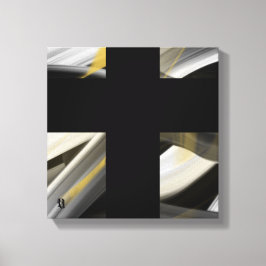 12x12" Arte abstracto de tendencia en lienzo negro