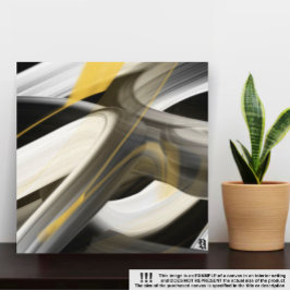 12x12" Tendencia Resumen de lienzo de arte Oro bla