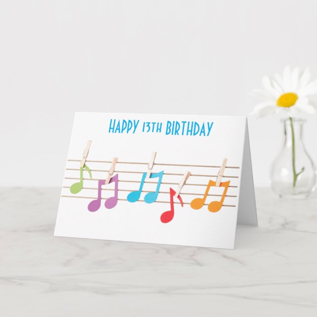 **13º CUMPLEAÑOS** NOTAS MUSICALES DESEOS DE CUMPL (Planta pequeña)
