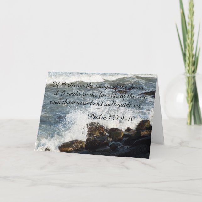 139:9 del salmo de la cita de la biblia - tarjeta (Anverso)
