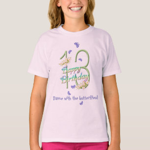 13.ª camiseta de baile de mariposa de cumpleaños