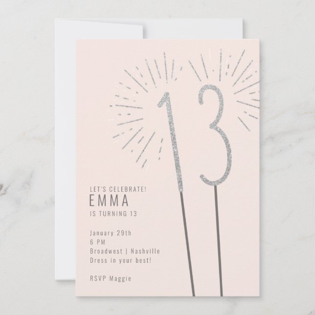 13.ª invitación a Chica Sparkler (Anverso)