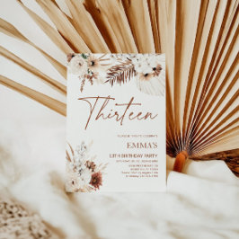 13.ª Invitación a cumpleaños Boho Pampas