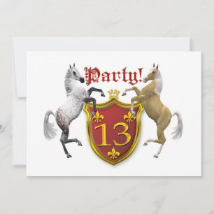 13.ª invitación a la fiesta de cumpleaños con escu