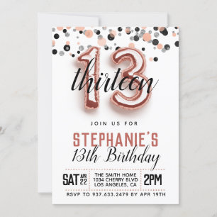 13.ª invitación a Rosa de oro por cumpleaños