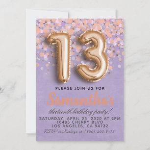 13.ª invitación a Rosa de oro por cumpleaños