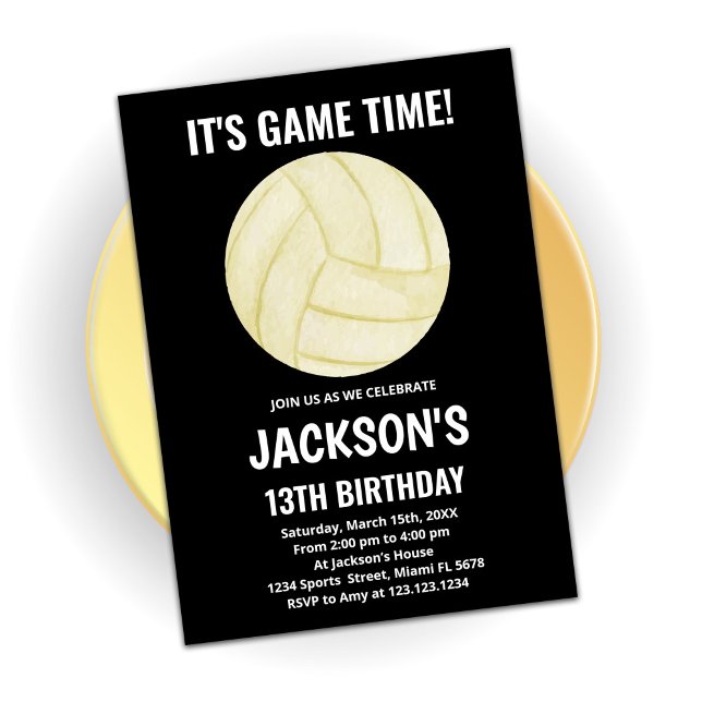 13.ª invitación al cumpleaños del voleibol negro (Subido por el creador)