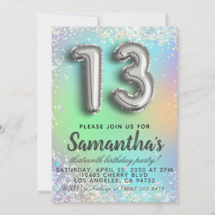 13.ª invitación de cumpleaños