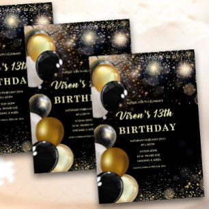 13.ª invitación de un niño de cumpleaños