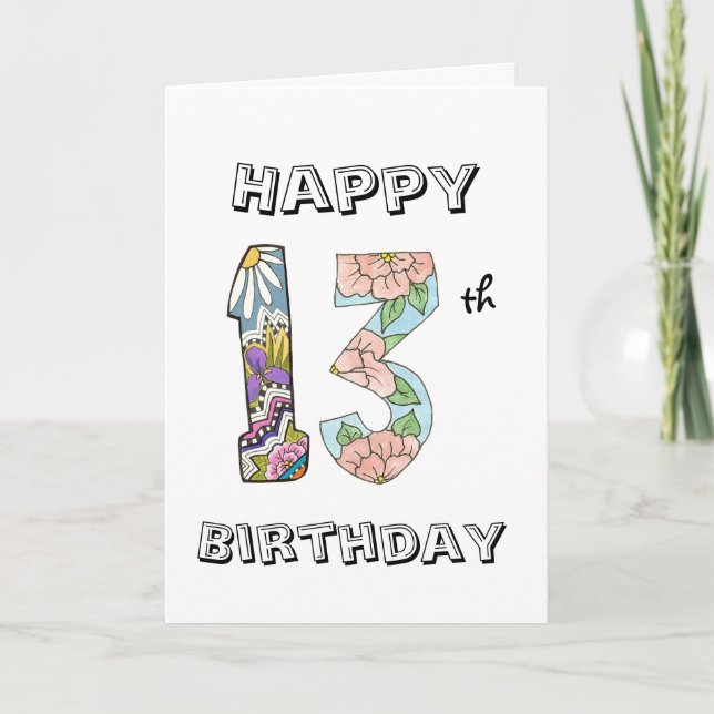 13.ª tarjeta de cumpleaños (Anverso)