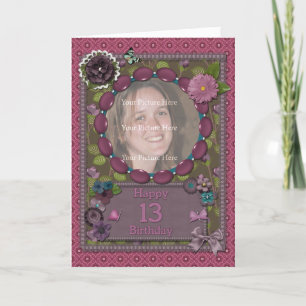 13.ª tarjeta de fotos para un cumpleaños