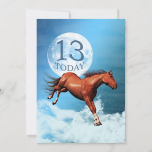 13.º cumpleaños Invitación a caballo de Espíritu
