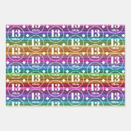 13.º cumpleañosNombre personalizado Edad Hojas de