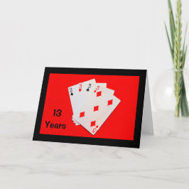¡13 Años Es Gran Cosa! Tarjeta de aniversario