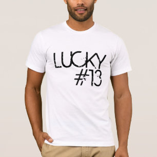 #13 camiseta afortunada del blanco del equipo SGB