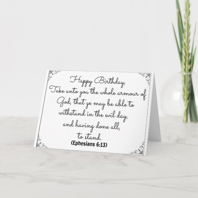 13 de junio tarjeta de cumpleaños de la biblia con (Anverso)
