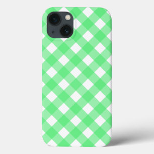 13 Funda Case-Mate para iPhone de gingham verde