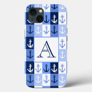13 Funda para iPhone Case-Mate con monograma de ancla