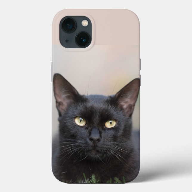 13 funda para iPhone Case-Mate de gato negro (Reverso )
