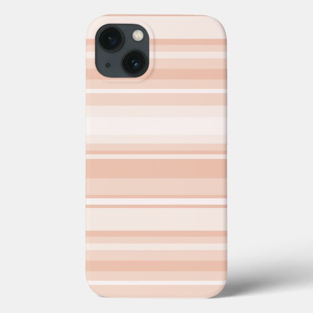 13 Funda para iPhone Case-Mate de rayas de melocotón (Reverso)