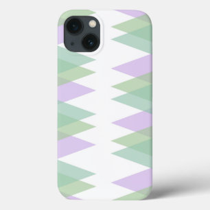13 Funda para iPhone Case-Mate de triángulos verdes y