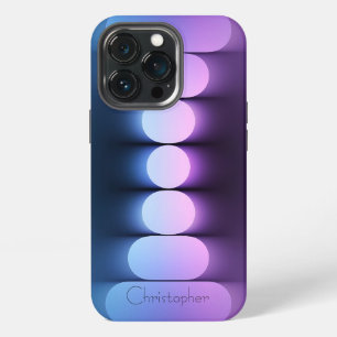 13 Pro Funda para iPhone 15 con textura radial azul perso