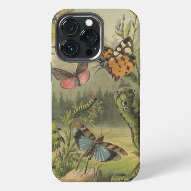 13 Pro Funda para iPhone Case-Mate de insectos botánicos  (Reverso )