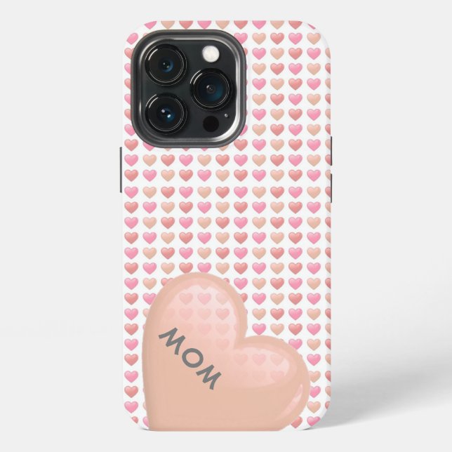 13 Pro Funda para iPhone con corazón personalizado (Reverso )