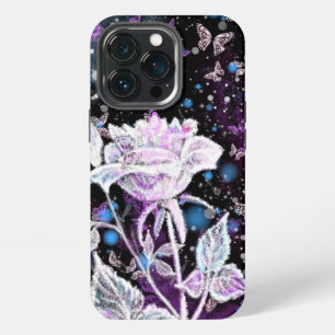 13 Pro Funda para iPhone con Rosa de Invierno y Mariposas