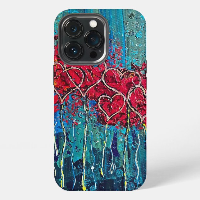 13 Pro Funda para iPhone / iPad de corazones (Reverso )