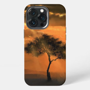 13 Pro Funda para iPhone Sunrise Tree Sunbeams