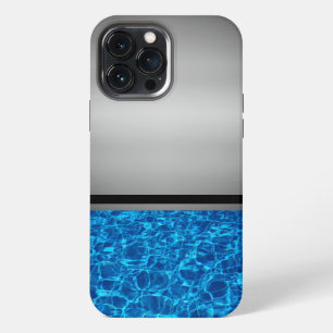 13 Pro Max Funda Case-Mate para iPhone de plata y azul agua