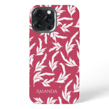 Funda para iPhone Case-Mate con hojas Viva magenta
