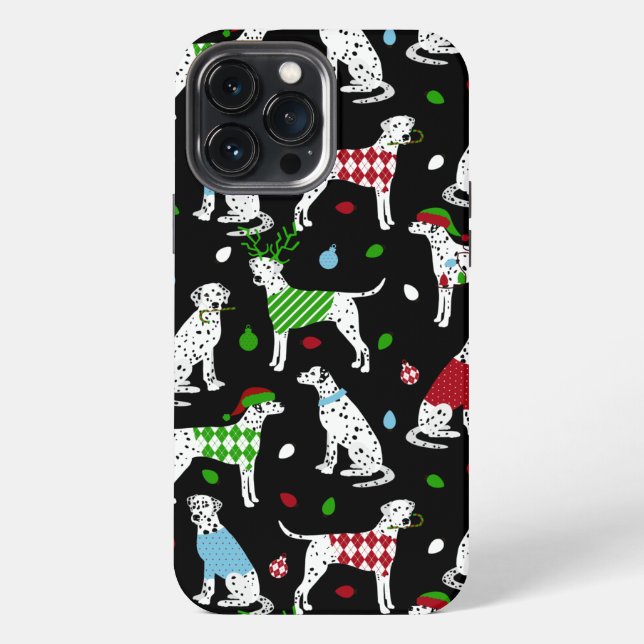 13 Pro Max Funda para iPhone Christmas Dalmatian Case-Mate (Reverso )